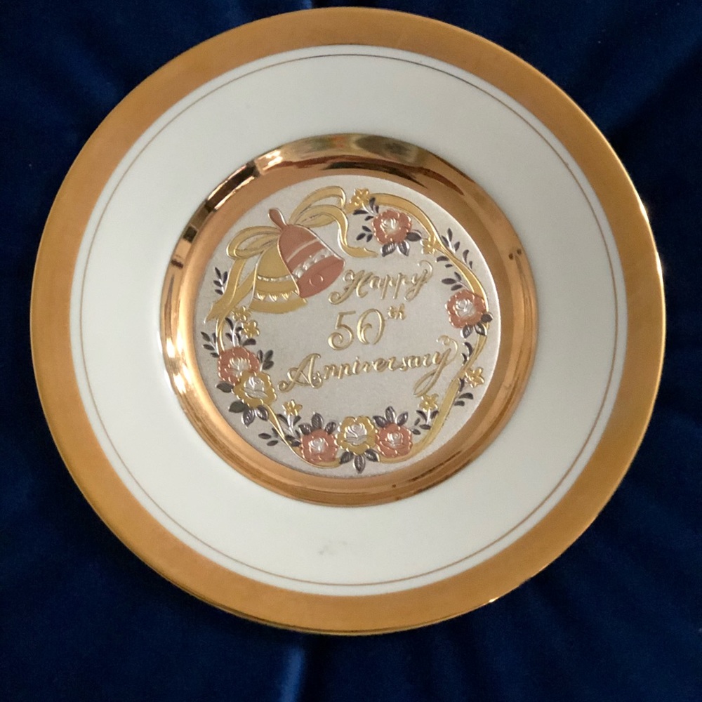 Happy 50 th Anniversary saucer